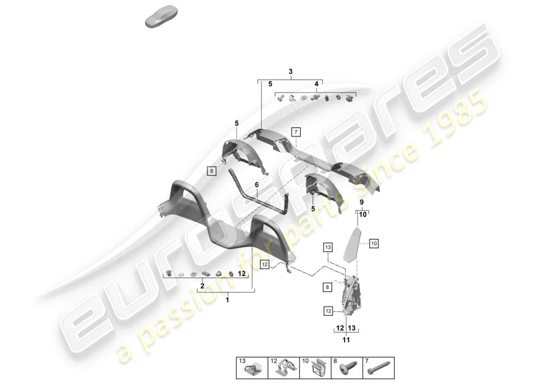 a part diagram from the porsche boxster parts catalogue