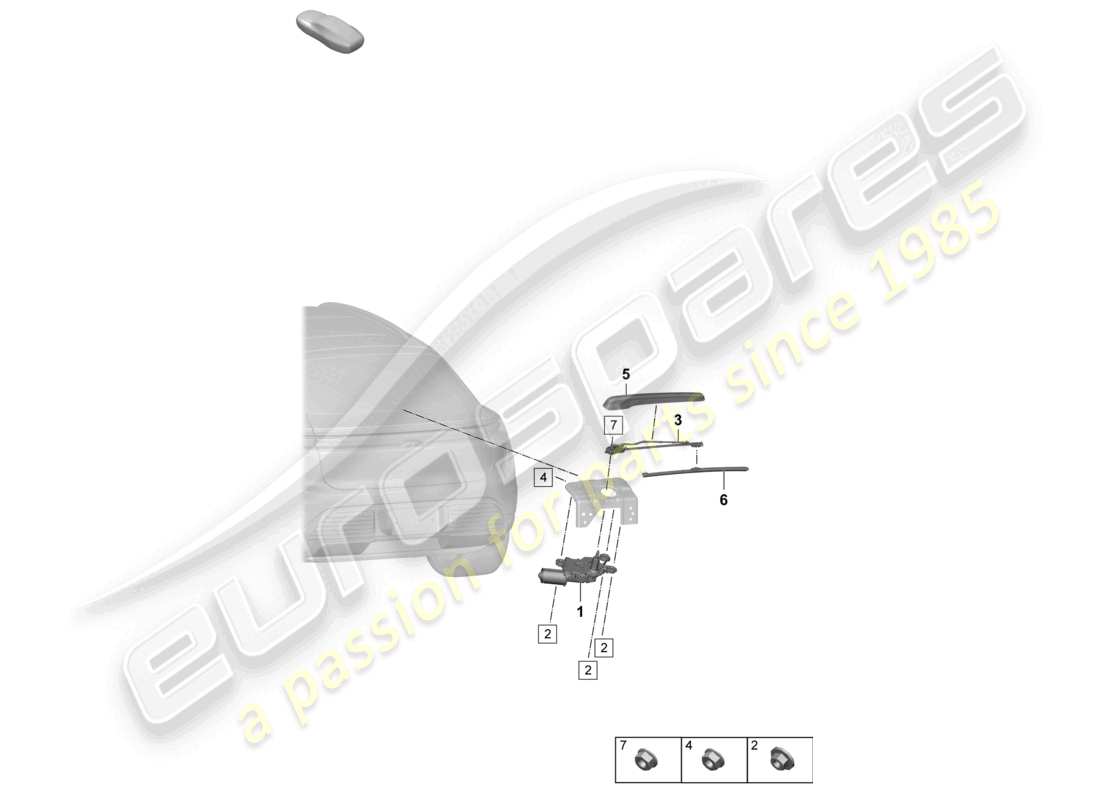 VIEW PARTS DIAGRAMS FROM THE PORSCHE MACAN PARTS CATALOGUE a part diagram from the porsche macan parts catalogue