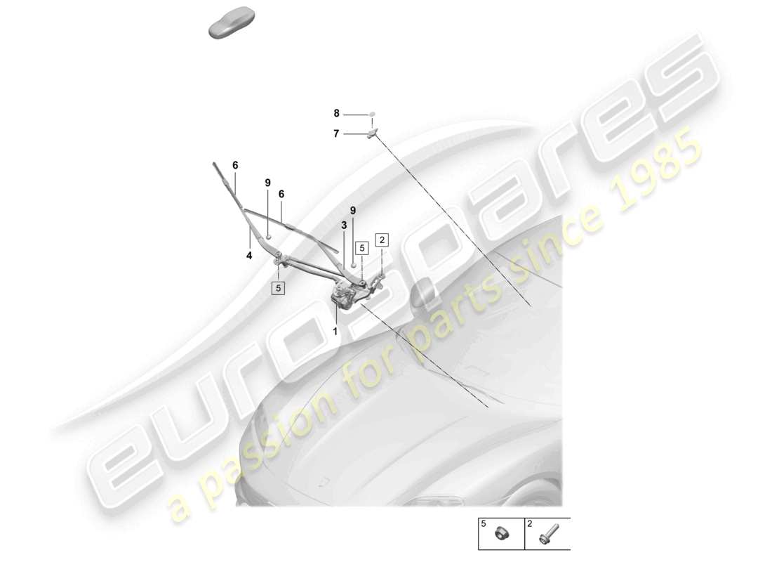 a part diagram from the porsche taycan parts catalogue