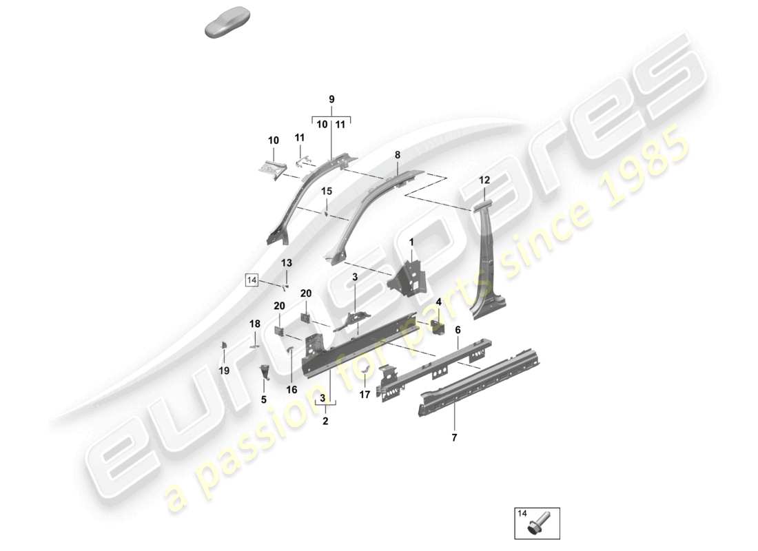 part diagram containing part number 95c809742 ygrv