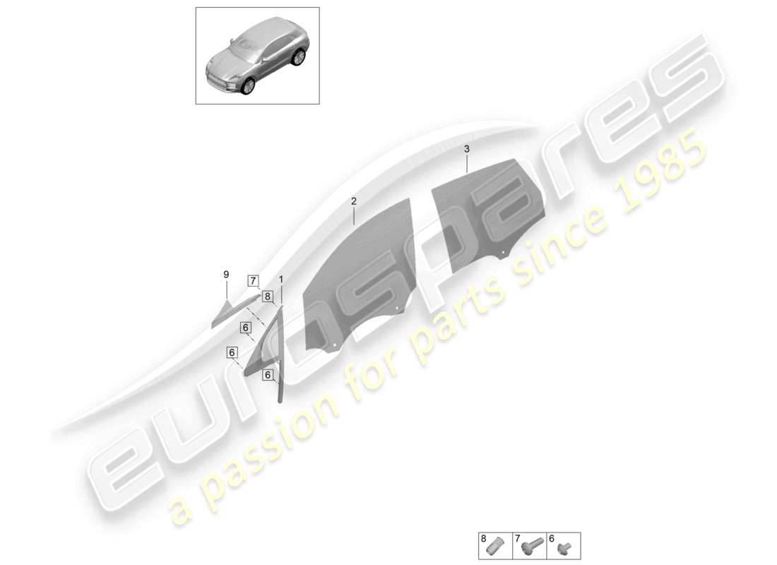 a part diagram from the porsche 2026 (macan) parts catalogue