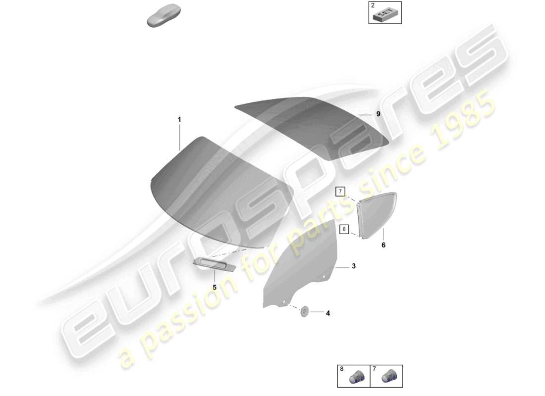 a part diagram from the porsche cayman parts catalogue