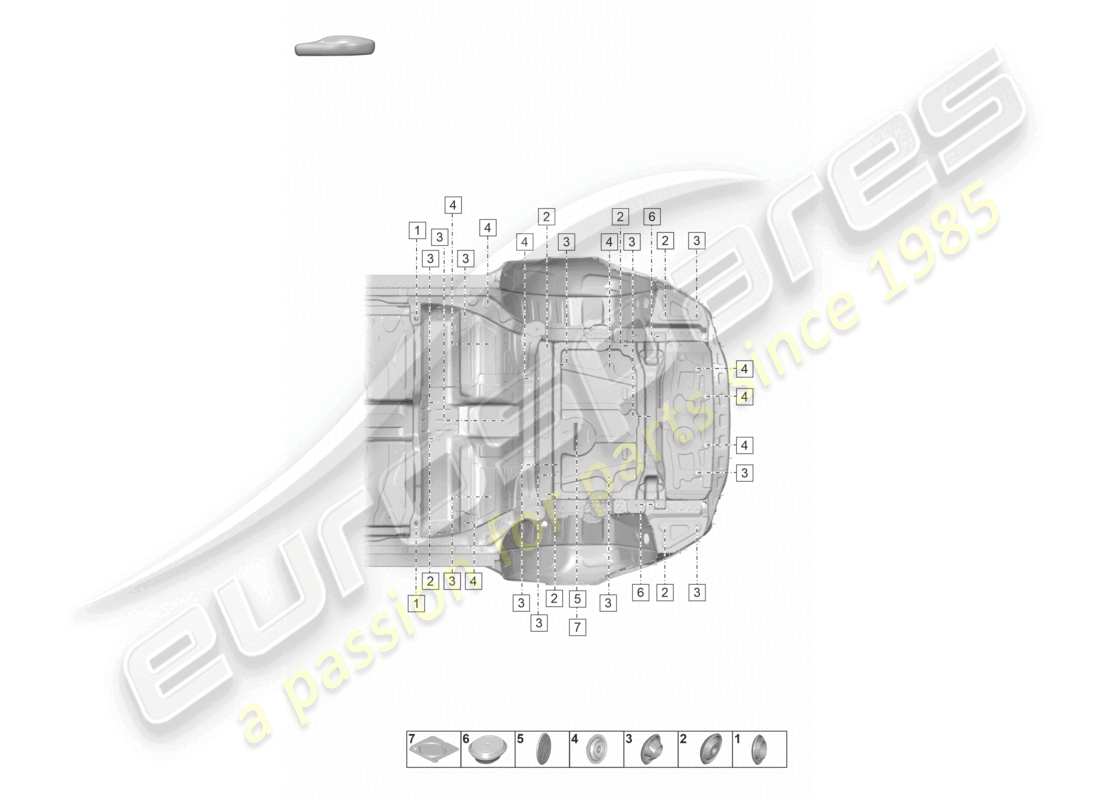 part diagram containing part number pad864665