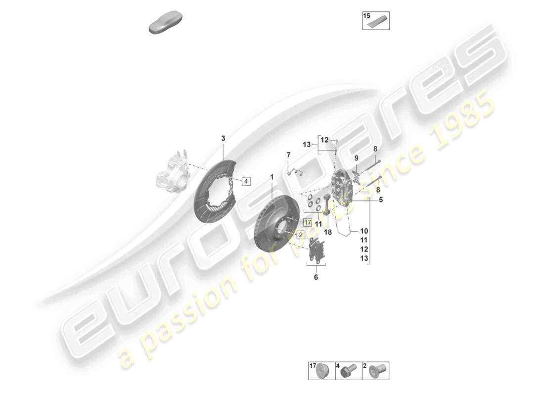 VIEW PARTS DIAGRAMS FROM THE PORSCHE TAYCAN PARTS CATALOGUE a part diagram from the porsche taycan parts catalogue