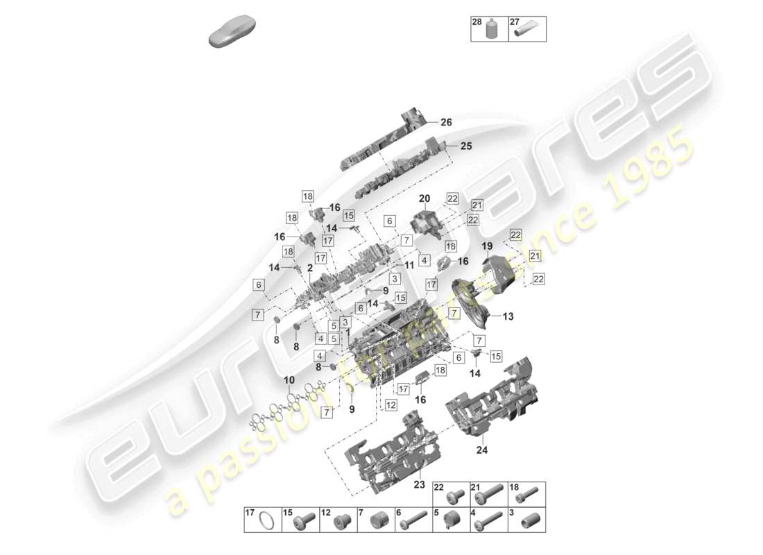 a part diagram from the porsche panamera parts catalogue