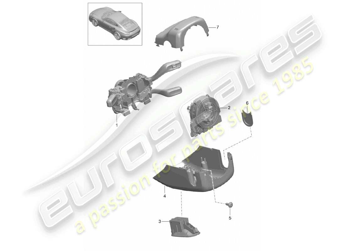 a part diagram from the porsche 991 parts catalogue