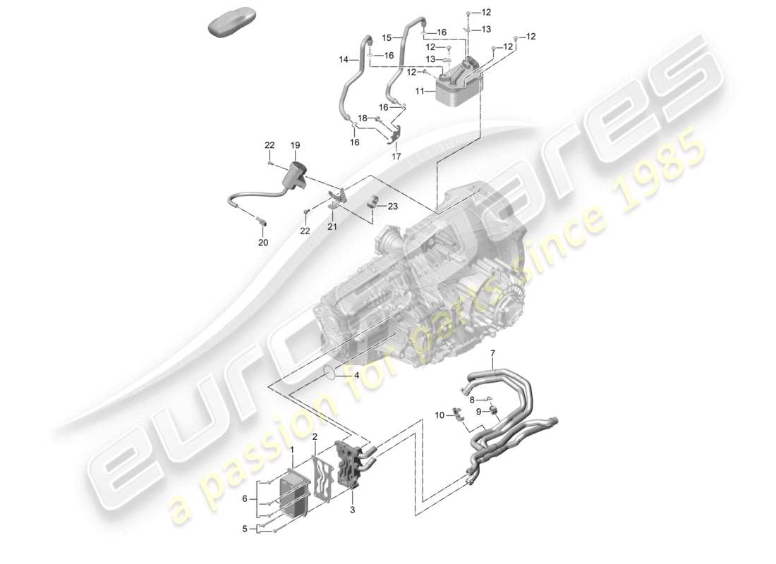 a part diagram from the porsche 2022 (718 boxster spyder) parts catalogue