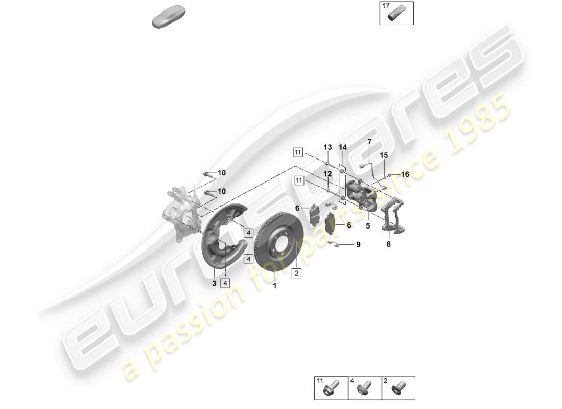 a part diagram from the porsche macan parts catalogue