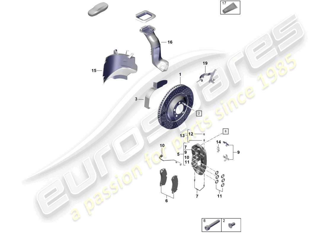 a part diagram from the porsche 2020 (718 cayman gt4) parts catalogue