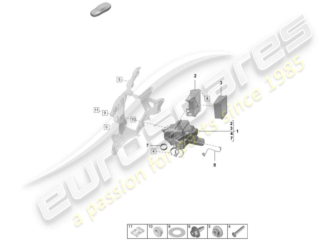 VIEW PARTS DIAGRAMS FROM THE PORSCHE 992 PARTS CATALOGUE a part diagram from the porsche 992 parts catalogue