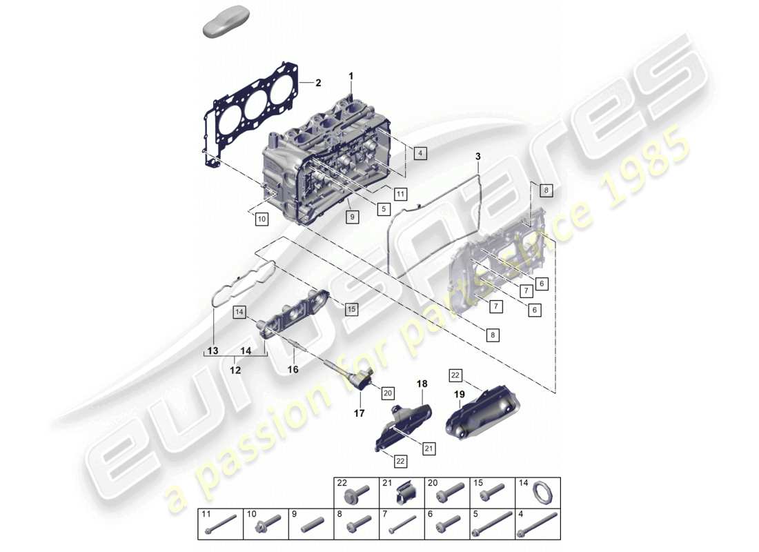 a part diagram from the porsche cayman parts catalogue