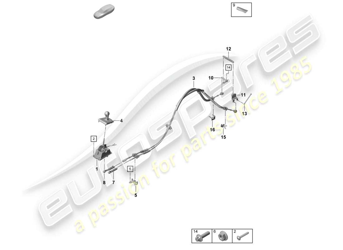 a part diagram from the porsche 2019 (718 cayman gt4) parts catalogue