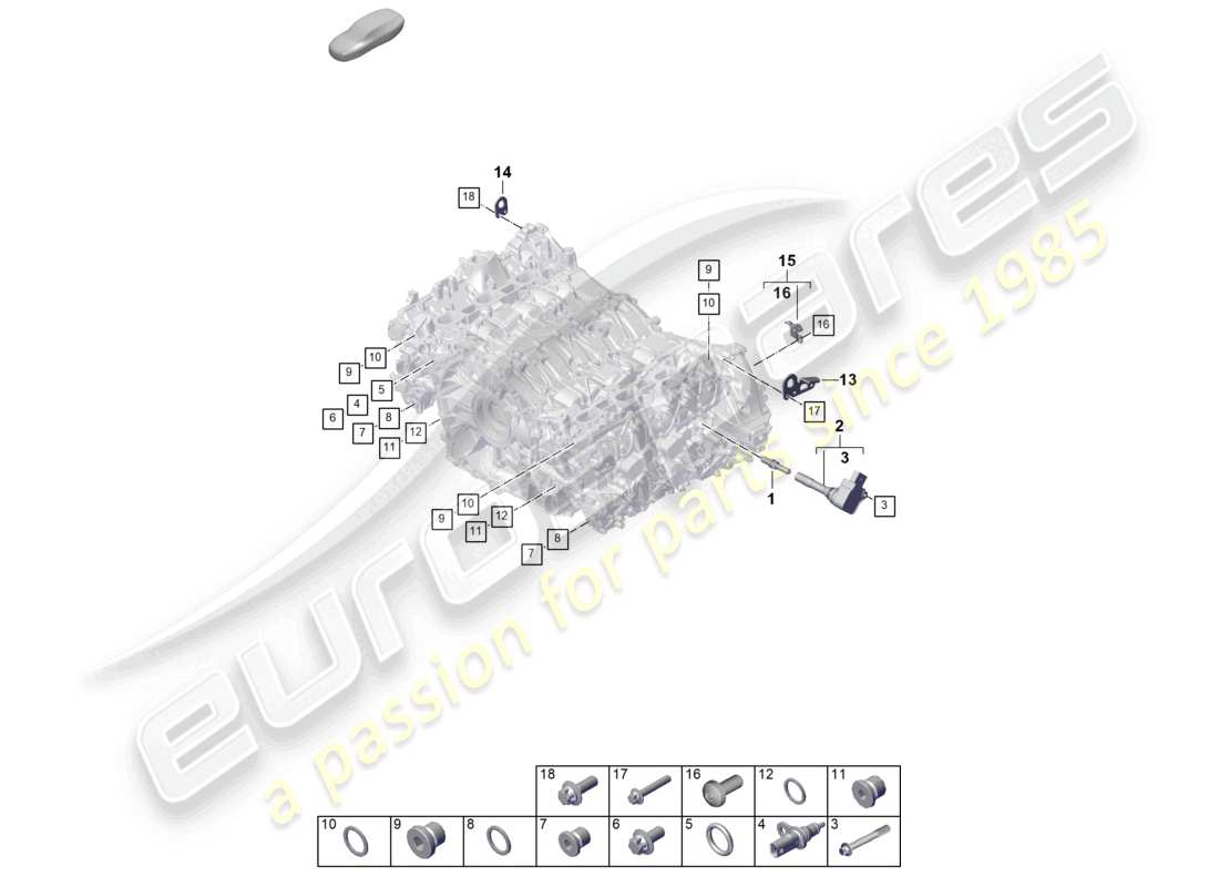 a part diagram from the Porsche 2025 (992-2) parts catalogue