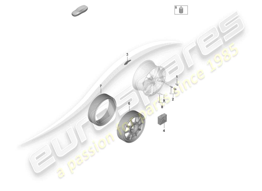 a part diagram from the porsche 992 parts catalogue