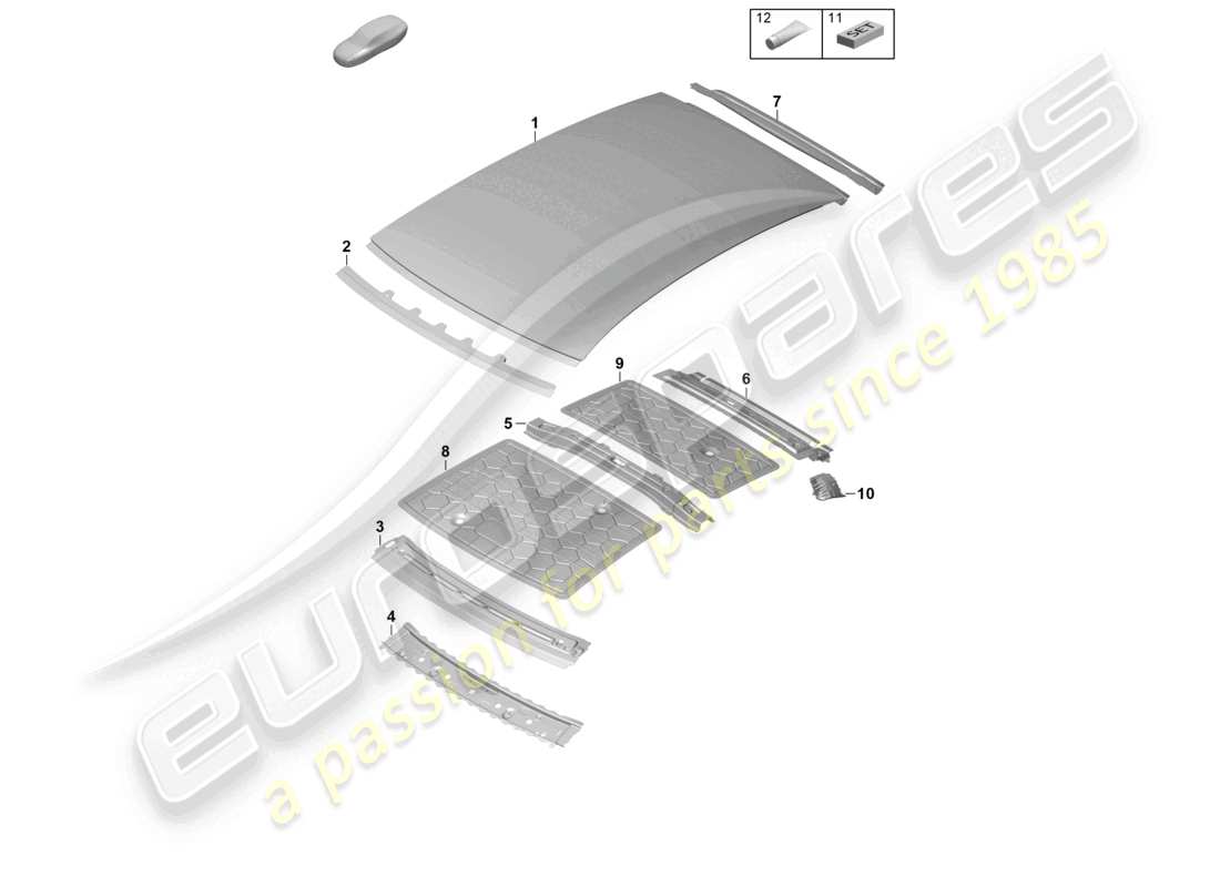 a part diagram from the porsche 2024 (panamera 976) parts catalogue