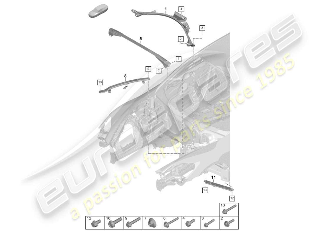 part diagram containing part number pae806303