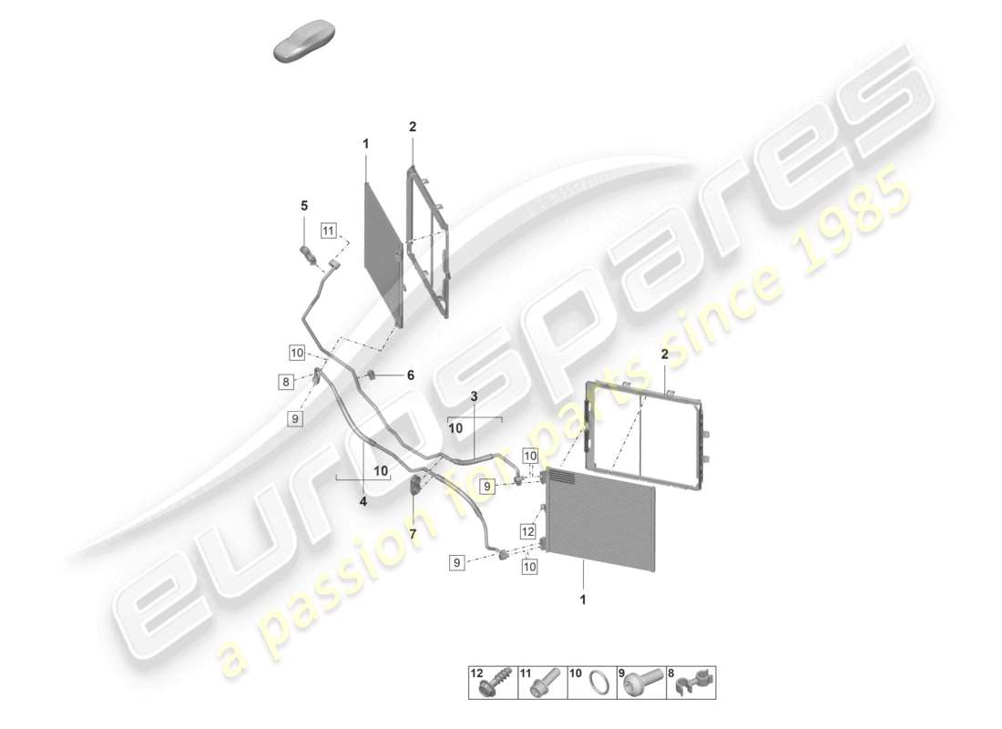 a part diagram from the porsche 992 parts catalogue