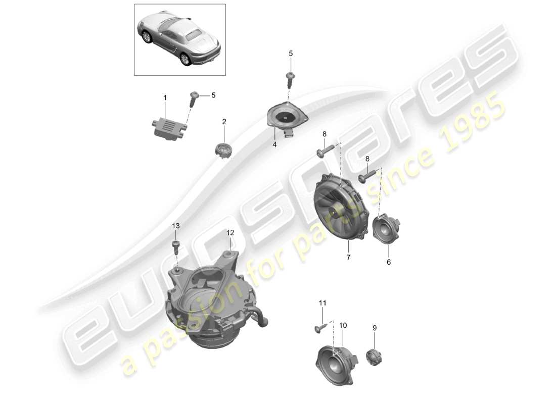 a part diagram from the porsche boxster parts catalogue