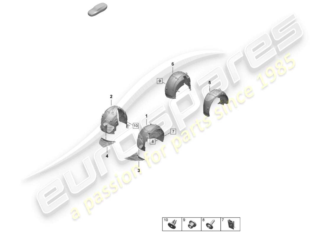 a part diagram from the porsche 2025 (taycan 9j1-2) parts catalogue