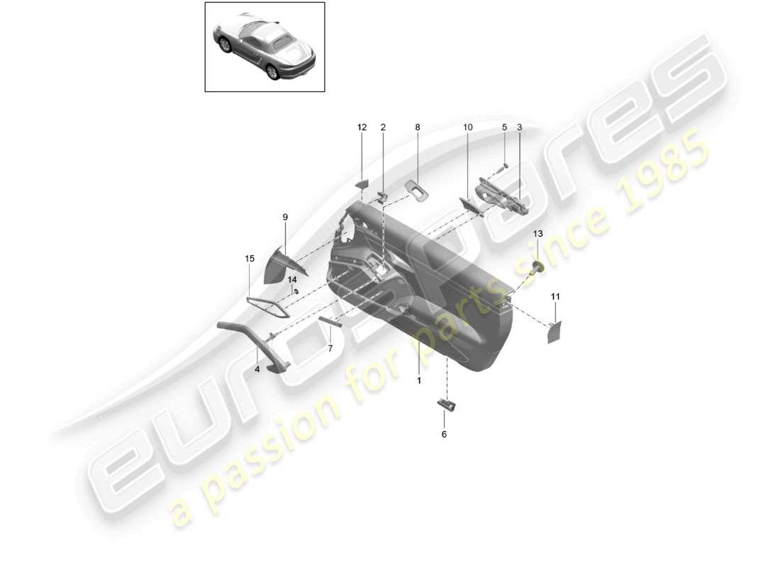 a part diagram from the porsche boxster parts catalogue