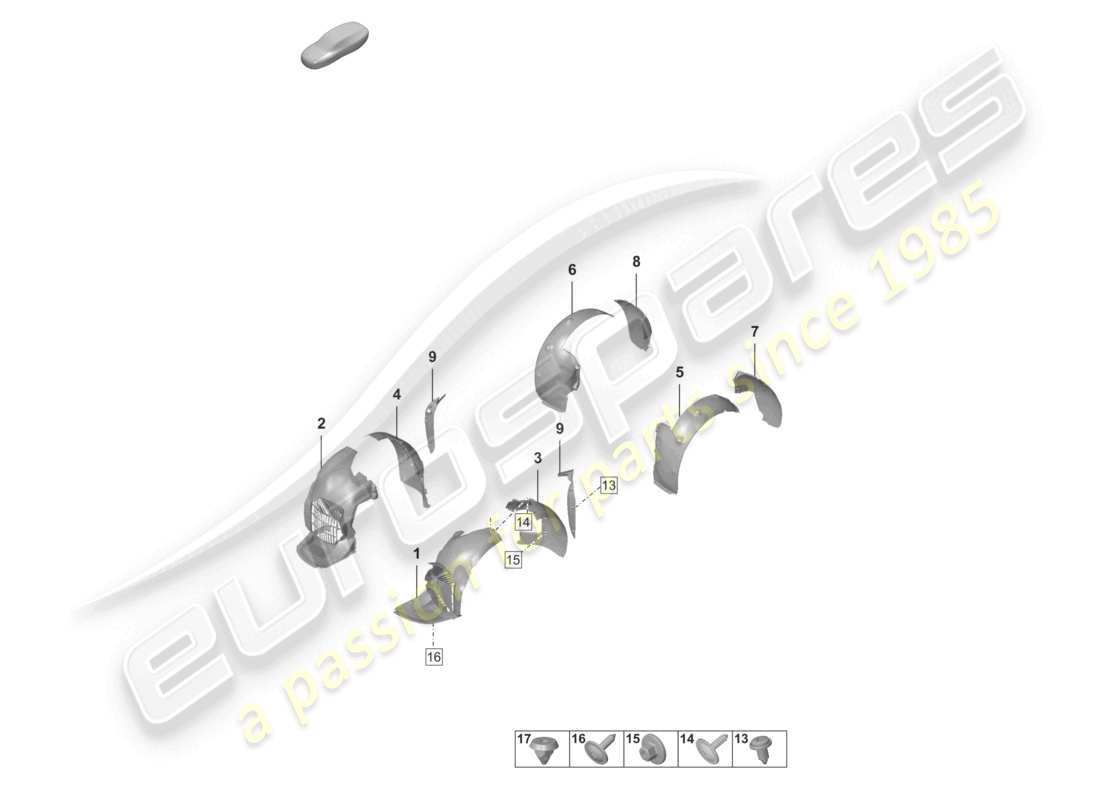 a part diagram from the porsche 2024 (992-1) parts catalogue