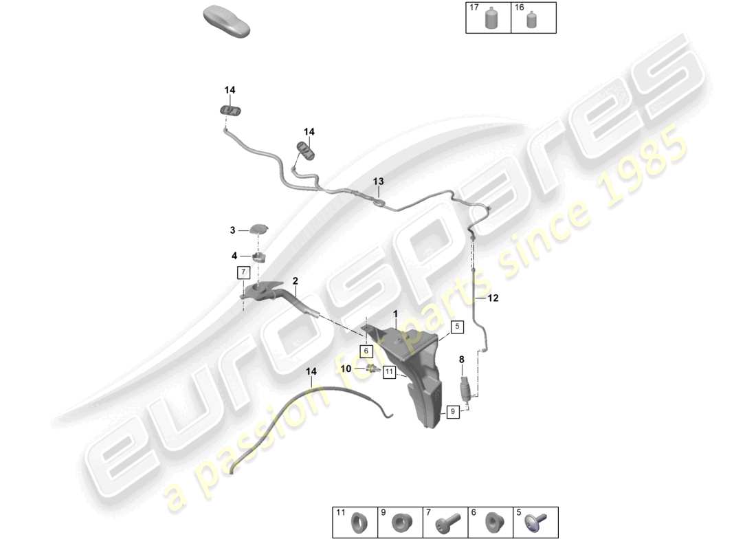 VIEW PARTS DIAGRAMS FROM THE PORSCHE 992 PARTS CATALOGUE a part diagram from the porsche 992 parts catalogue