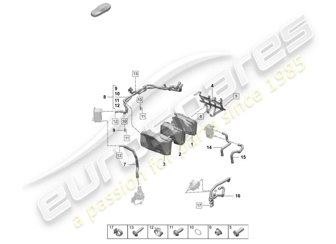 part diagram containing part number pad815675a