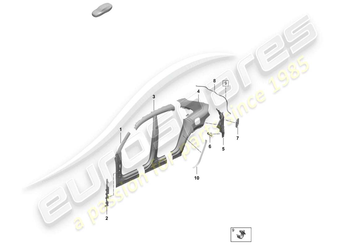 a part diagram from the porsche macan parts catalogue