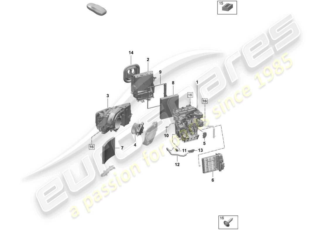 part diagram containing part number pad 819 439 a
