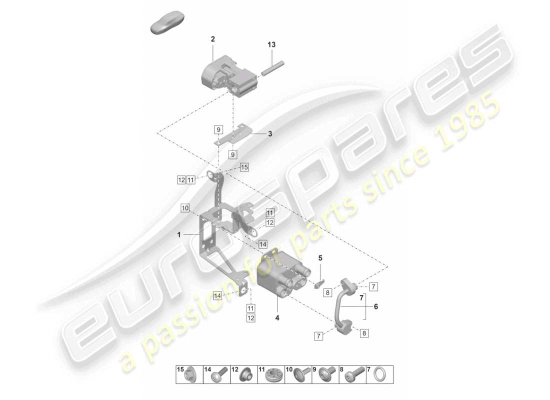 VIEW PARTS DIAGRAMS FROM THE PORSCHE TAYCAN PARTS CATALOGUE a part diagram from the porsche taycan parts catalogue