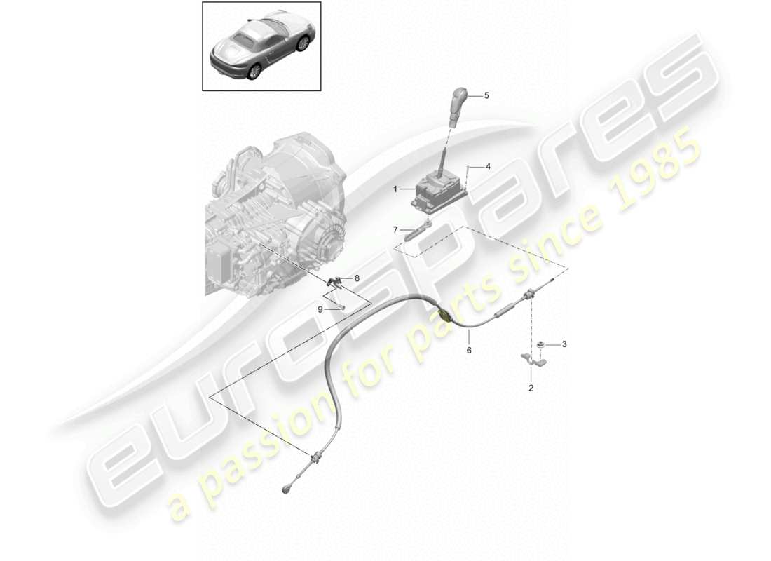 VIEW PARTS DIAGRAMS FROM THE PORSCHE BOXSTER PARTS CATALOGUE a part diagram from the porsche boxster parts catalogue