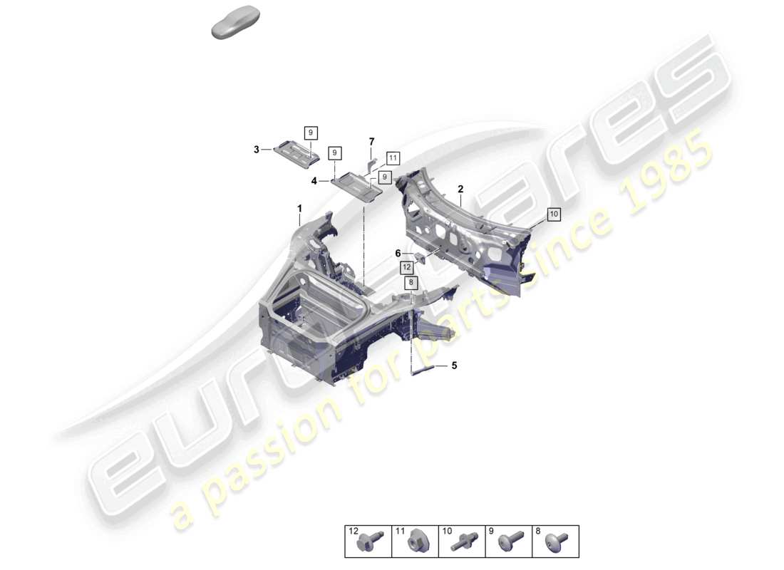 VIEW PARTS DIAGRAMS FROM THE PORSCHE 992 PARTS CATALOGUE a part diagram from the porsche 992 parts catalogue