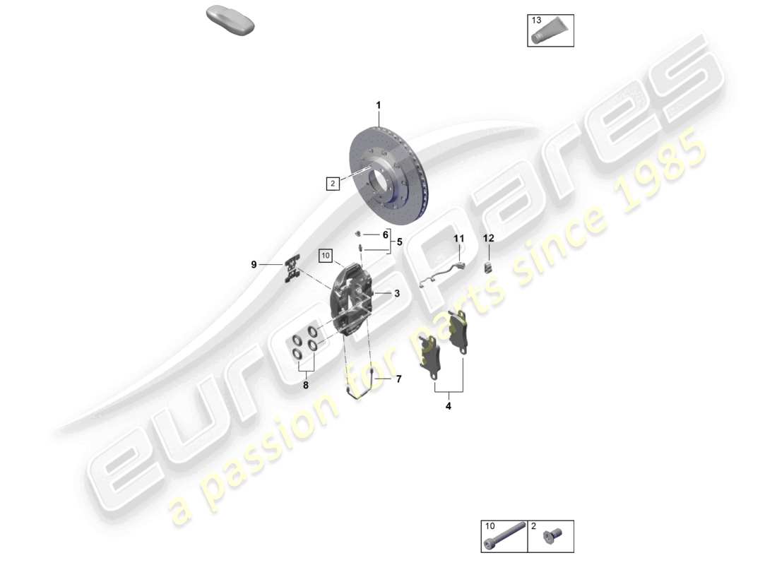 VIEW PARTS DIAGRAMS FROM THE PORSCHE CAYMAN PARTS CATALOGUE a part diagram from the porsche cayman parts catalogue