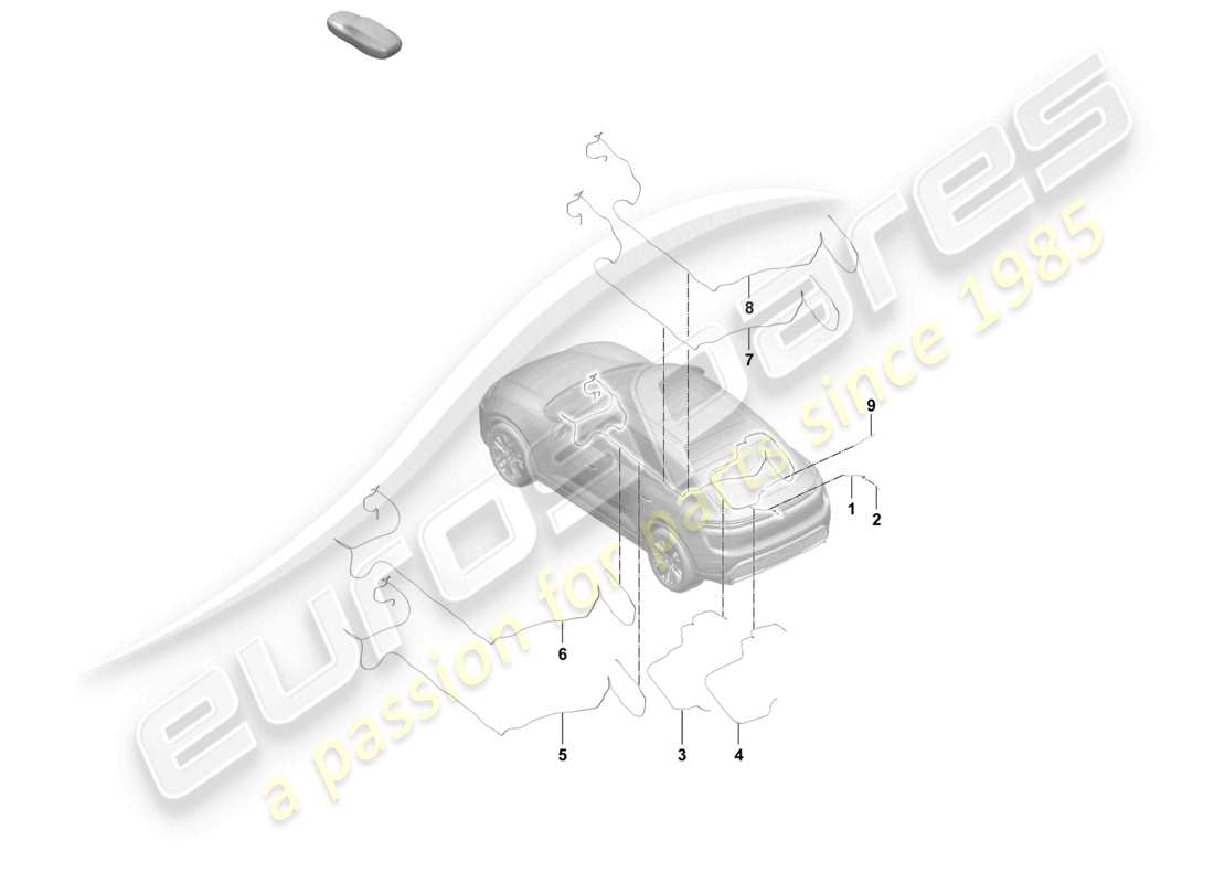 VIEW PARTS DIAGRAMS FROM THE PORSCHE MACAN PARTS CATALOGUE a part diagram from the porsche macan parts catalogue