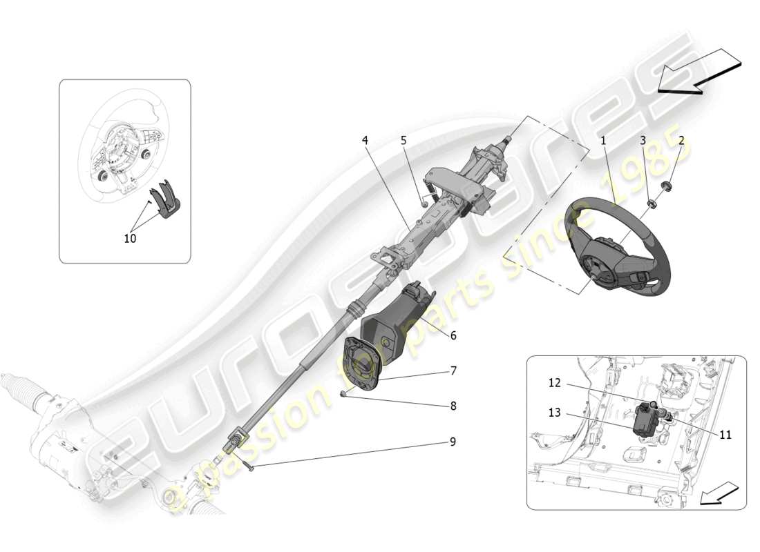 a part diagram from the maserati grecale parts catalogue