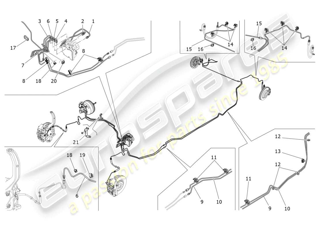 a part diagram from the maserati ghibli (2014) parts catalogue