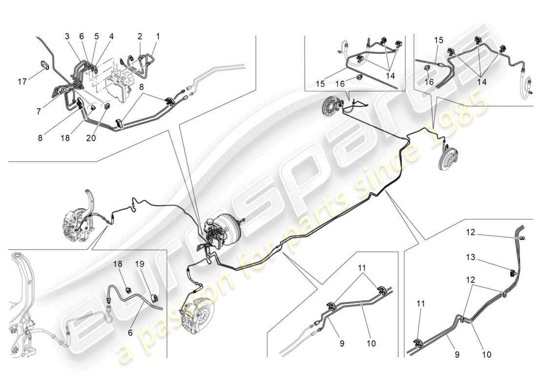 a part diagram from the maserati ghibli (2014) parts catalogue
