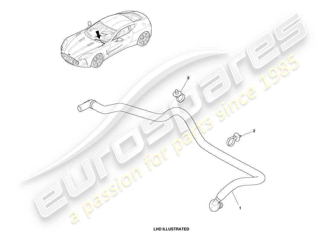 a part diagram from the aston martin one-77 parts catalogue