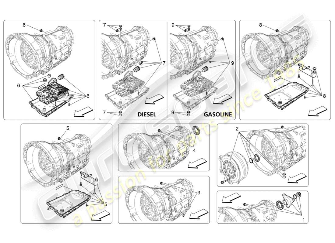 a part diagram from the maserati ghibli (2014) parts catalogue