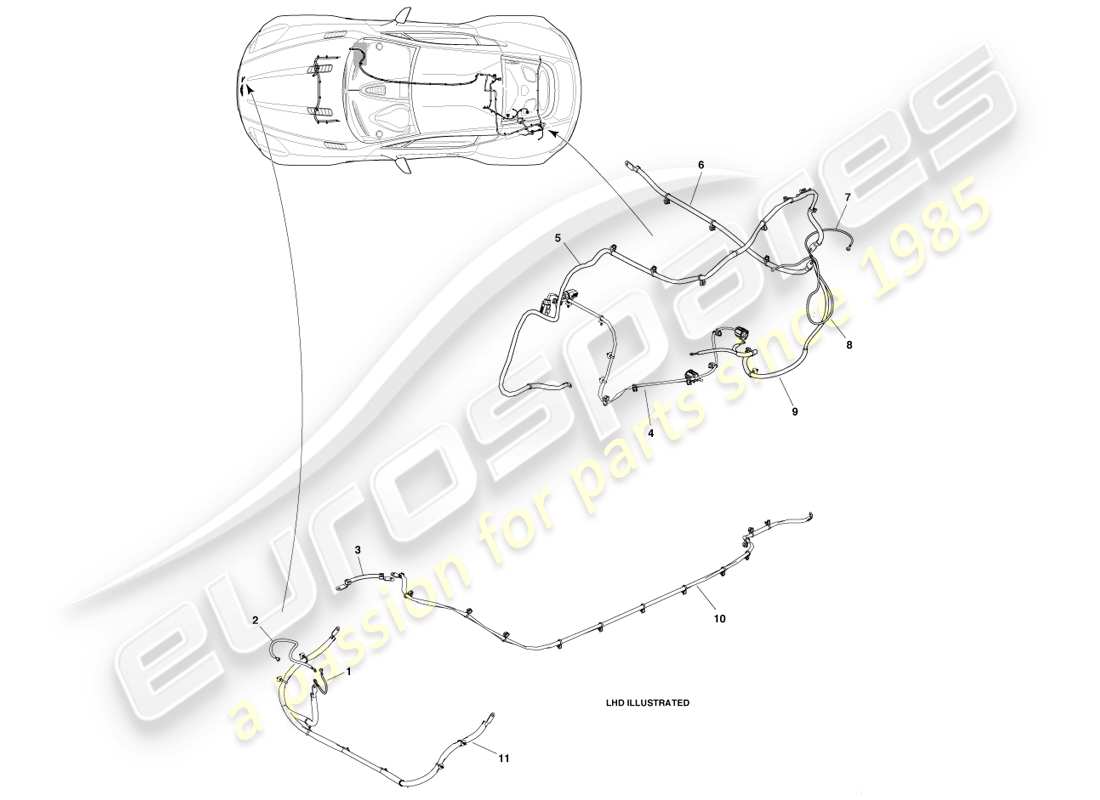 a part diagram from the aston martin one-77 parts catalogue