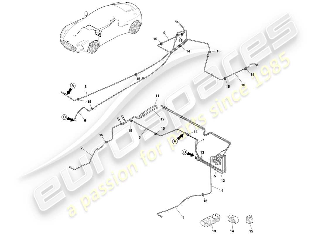 a part diagram from the aston martin one-77 parts catalogue