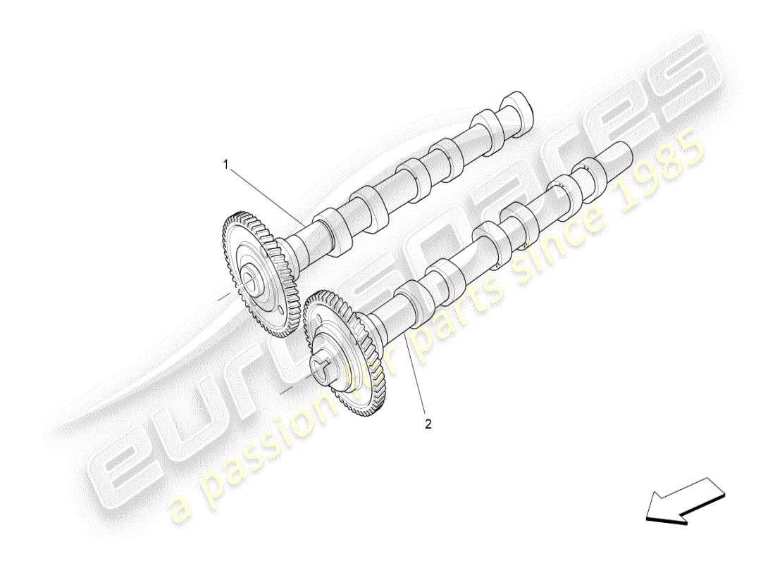 a part diagram from the maserati ghibli (2017 onwards) parts catalogue