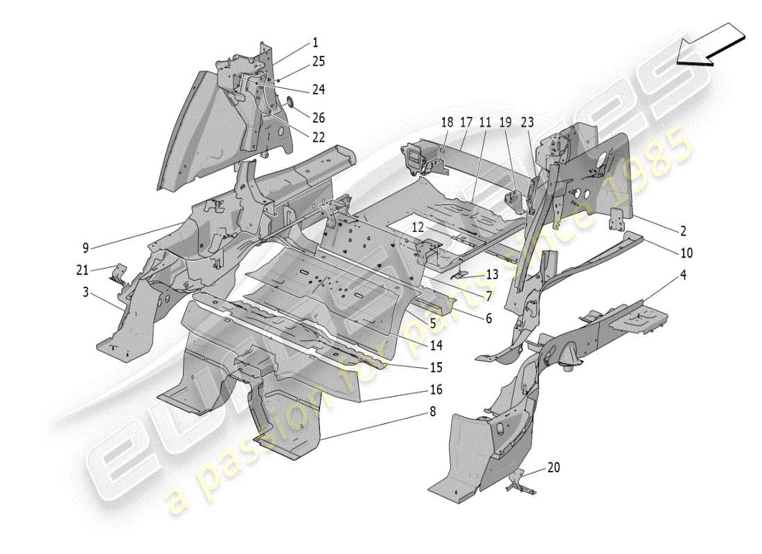 a part diagram from the maserati grecale modena (2023) parts catalogue