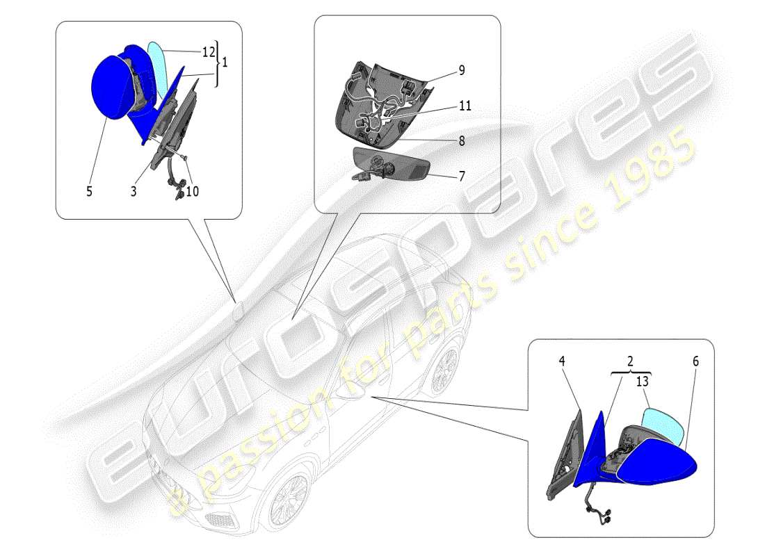 a part diagram from the maserati grecale parts catalogue