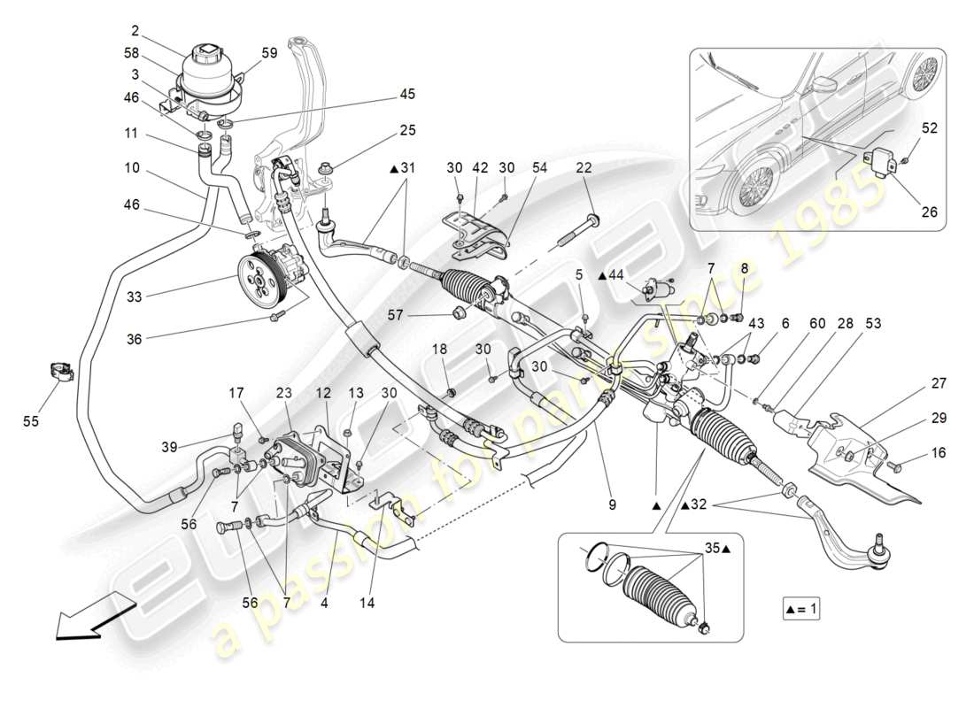 a part diagram from the maserati levante (2017) parts catalogue