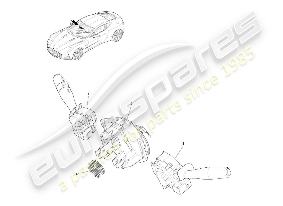 a part diagram from the aston martin one-77 parts catalogue