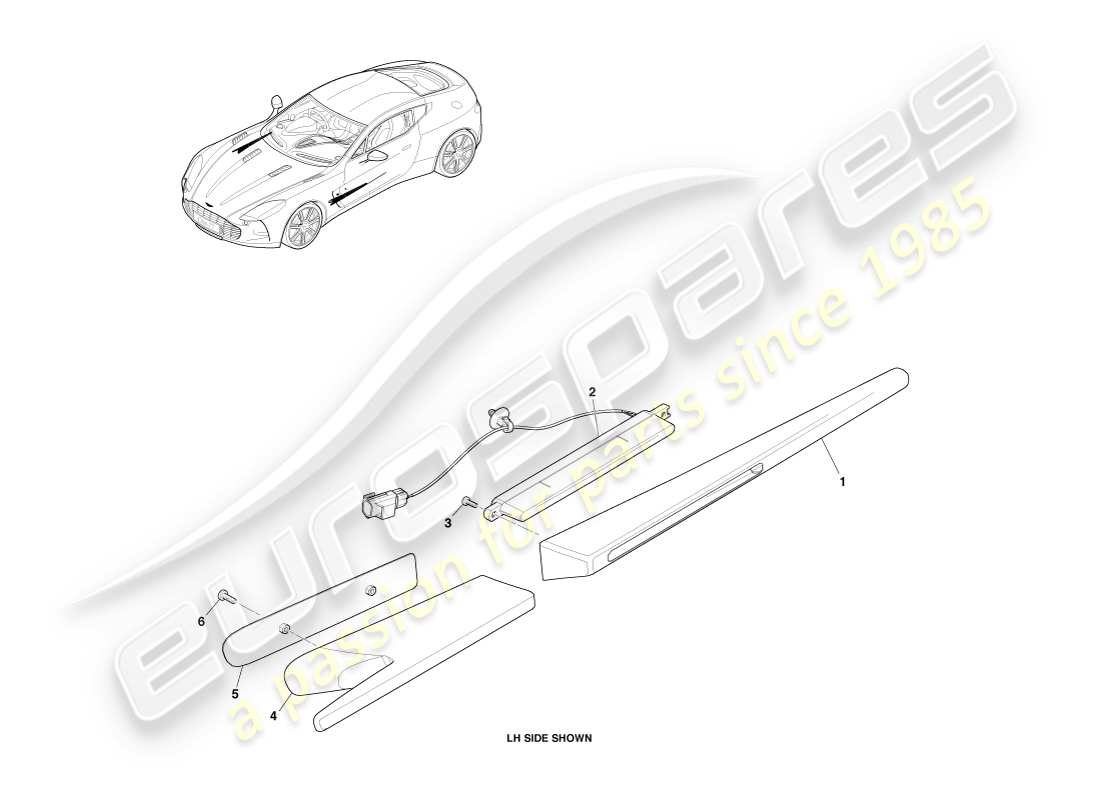 part diagram containing part number dbya02018-d