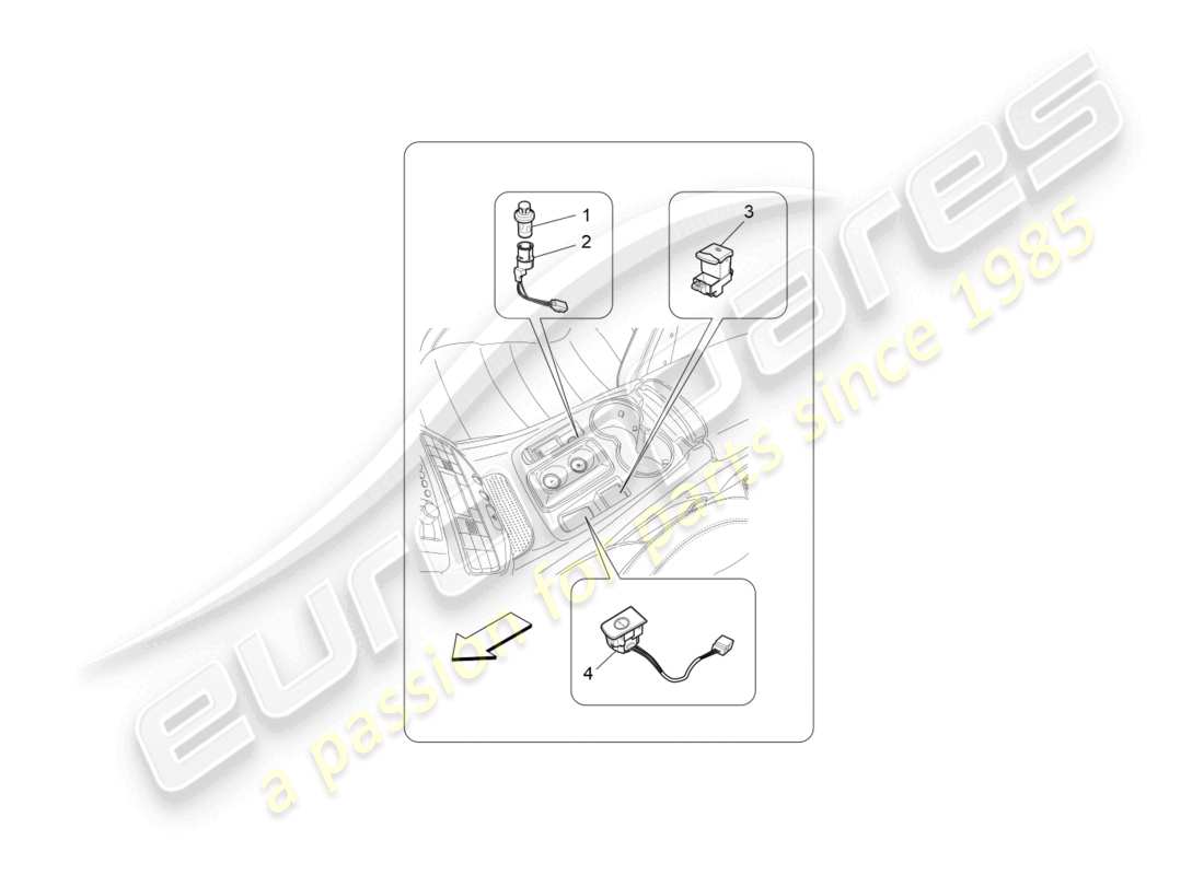 VIEW PARTS DIAGRAMS FROM THE MASERATI GRANTURISMO PARTS CATALOGUE a part diagram from the maserati granturismo parts catalogue