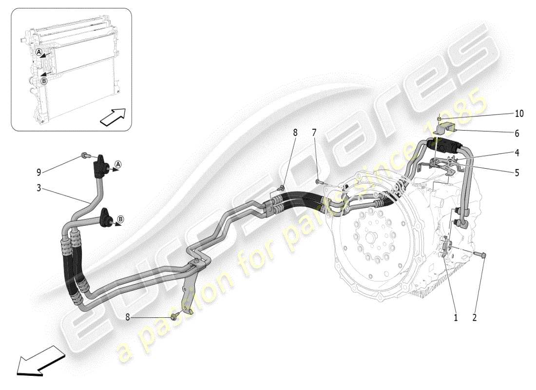 a part diagram from the maserati grecale parts catalogue