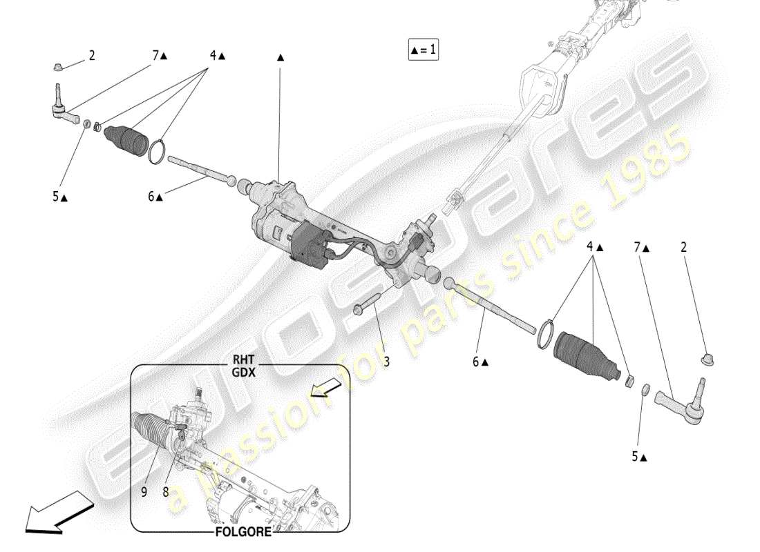 a part diagram from the maserati grecale modena (2023) parts catalogue
